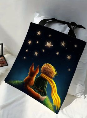 Linen Bag The Little Prince Series Print Canvas Bag Lightwei