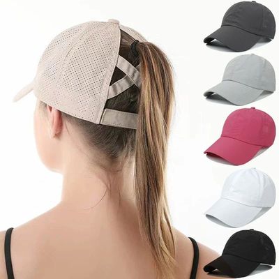 Summer Solid Color Baseball Caps Golf Wear Women Sport Leisu