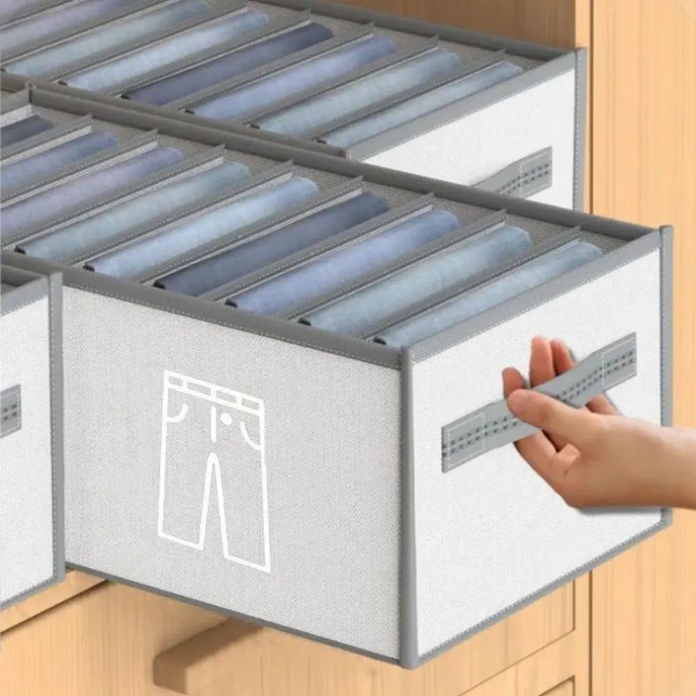Closets Clothes Organizer Pants Jeans Storage Box Cabinet