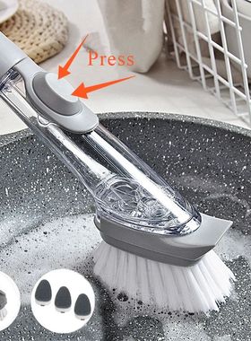 Kitchen Cleaning Brush 2 In 1 Long Handle Cleaing Brush with