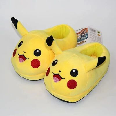 2025 New Kawaii Pokemon Pikachu Winter Warm Home Shoes