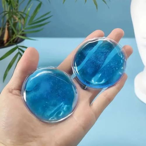 1pc Round Reusable Ice Cold Hot Gel Pack Cooling Eye Pads