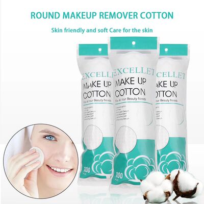 100Pcs/pack Facial Make Up Cosmetic Cotton Pads Round Soft M
