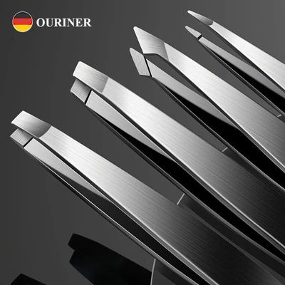 Ouriner 4pcs Set Professional Tweezers Set Perfect For Eyebr