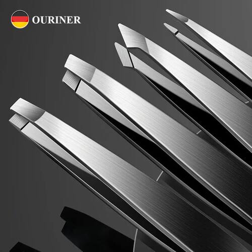 Ouriner 4pcs Set Professional Tweezers Set Perfect For Eyebr