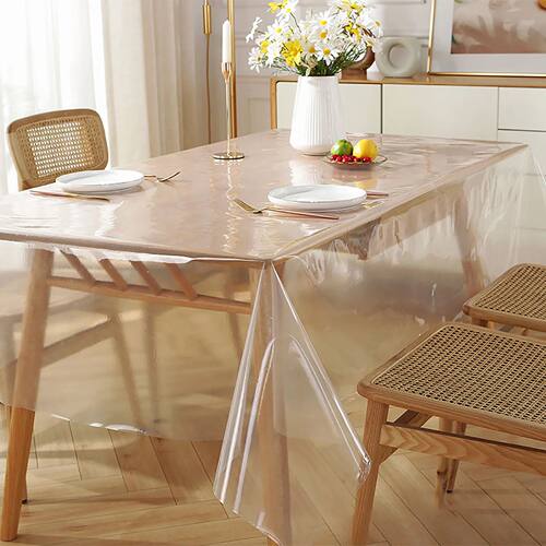 Simple And Thin PE Waterproof Transparent Tablecloth