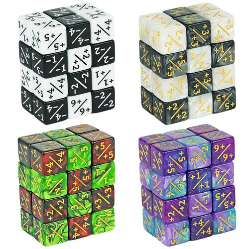 Six Sided Dice Set D6 Counters +1/+1 and -1/-1 Set of 10 Dic