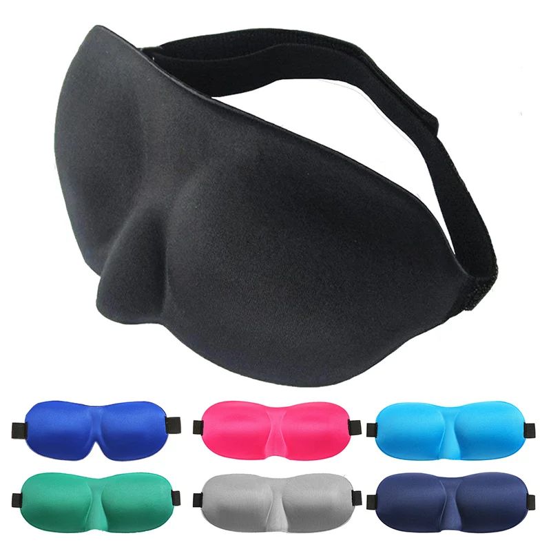 3D Sleeping Mask Eyepatch Block Out Light Soft Paded Sleep R