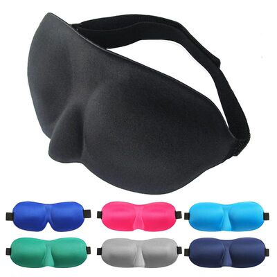 3D Sleeping Mask Eyepatch Block Out Light Soft Paded Sleep R