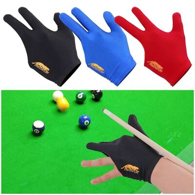 Billiards Glove Three-finger Pool Players Gloves Embroidered