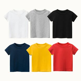 Comfy 2025 Summer Solid T - Shirts, Cotton Girls Boys
