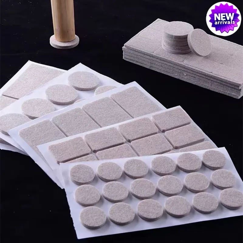 3-72Pcs Felt Chair Leg Pads 3mm Thick Floor Scratch Protecto