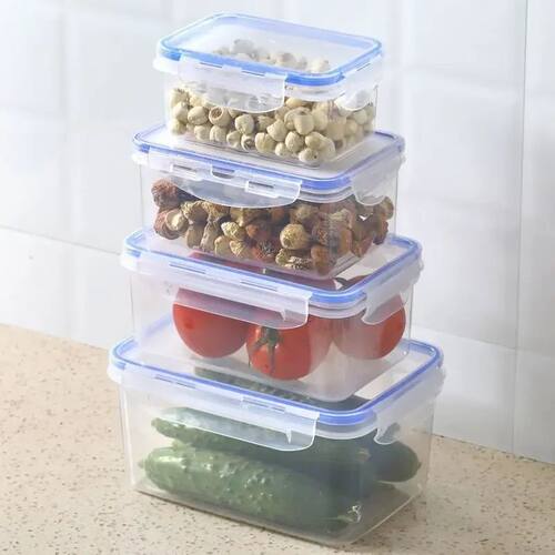 Sealed rectangular refrigerator storage box with lid Plastic