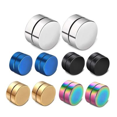 1Pair Fashion Magnetic Clip Ear Stud Non Piercing Earrings