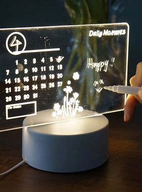 Creative LED Note Board Night Light USB Rewritable Message
