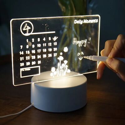 Creative LED Note Board Night Light USB Rewritable Message