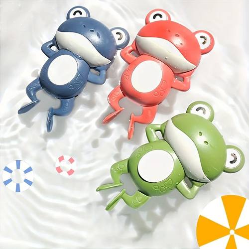 Bath Frogs for Kids, Set of 3, Swimming Frog Toys in Assorte