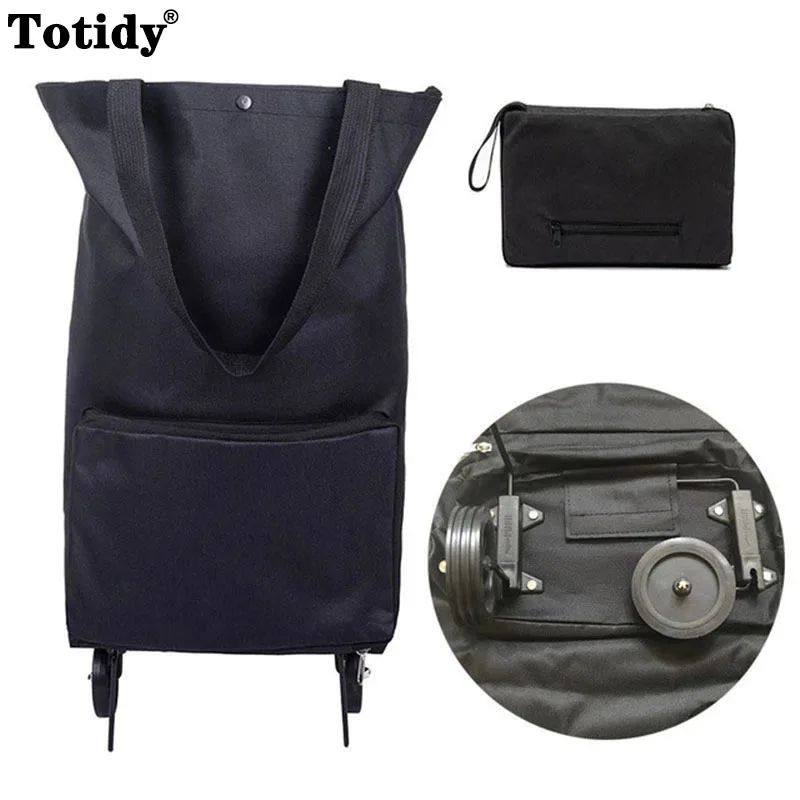 New Folding Shopping Bag On Wheels Bag Food Shopping Organiz
