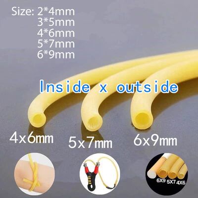 1m Natural Latex Elastic Band Slingshot Rubber Band Yellow