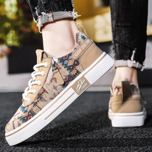 帆布鞋男款夏季透气2026新款国潮布鞋男士百搭板鞋休闲潮牌运动鞋