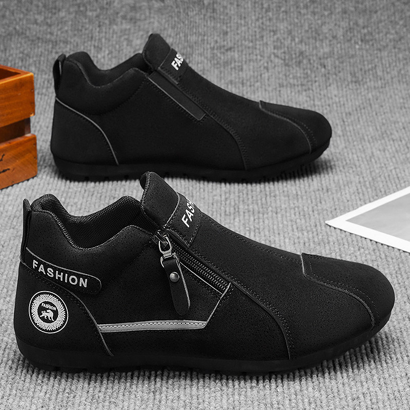 工作男鞋春季2026新款纯黑色大码46男士一脚蹬豆豆鞋司机劳保鞋45,流行男鞋,单鞋,淘宝优惠券,粉丝福利购,淘宝优惠卷