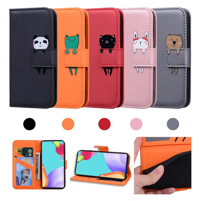 可爱卡通翻盖皮革手机壳 适用于苹果iPhone 17 Pro Max 16 15 14 13 12 11 XR XS 8 7 6Plus 卡槽钱包保护套