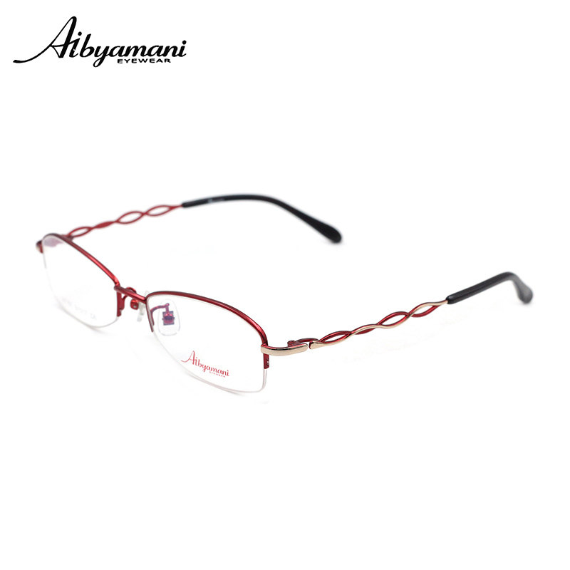 半框合金男女款近视眼镜架