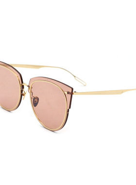 圆脸复古风大框太阳镜