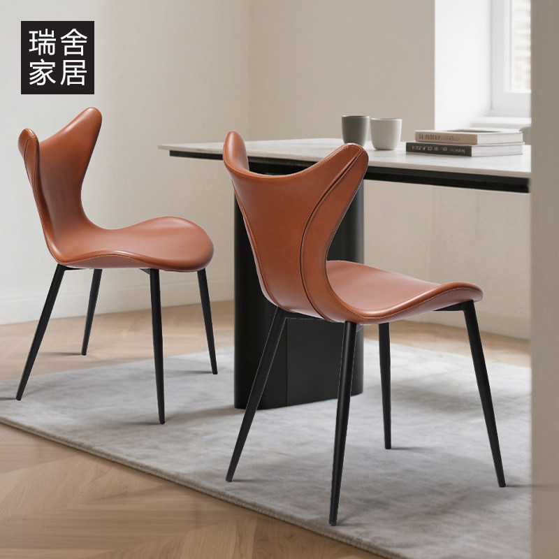 2025新款意式极简舒适靠背餐椅