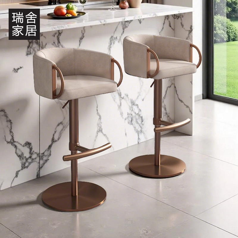 2025新款升降旋转轻奢高脚吧台椅