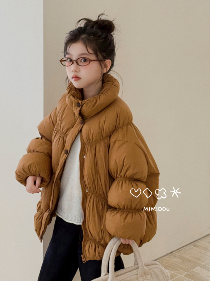 MMD2025新款女童羽绒服儿童洋气时髦上衣中童宝宝冬季加厚羽绒服