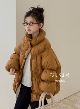 MMD2025新款女童羽绒服儿童洋气时髦上衣中童宝宝冬季加厚羽绒服