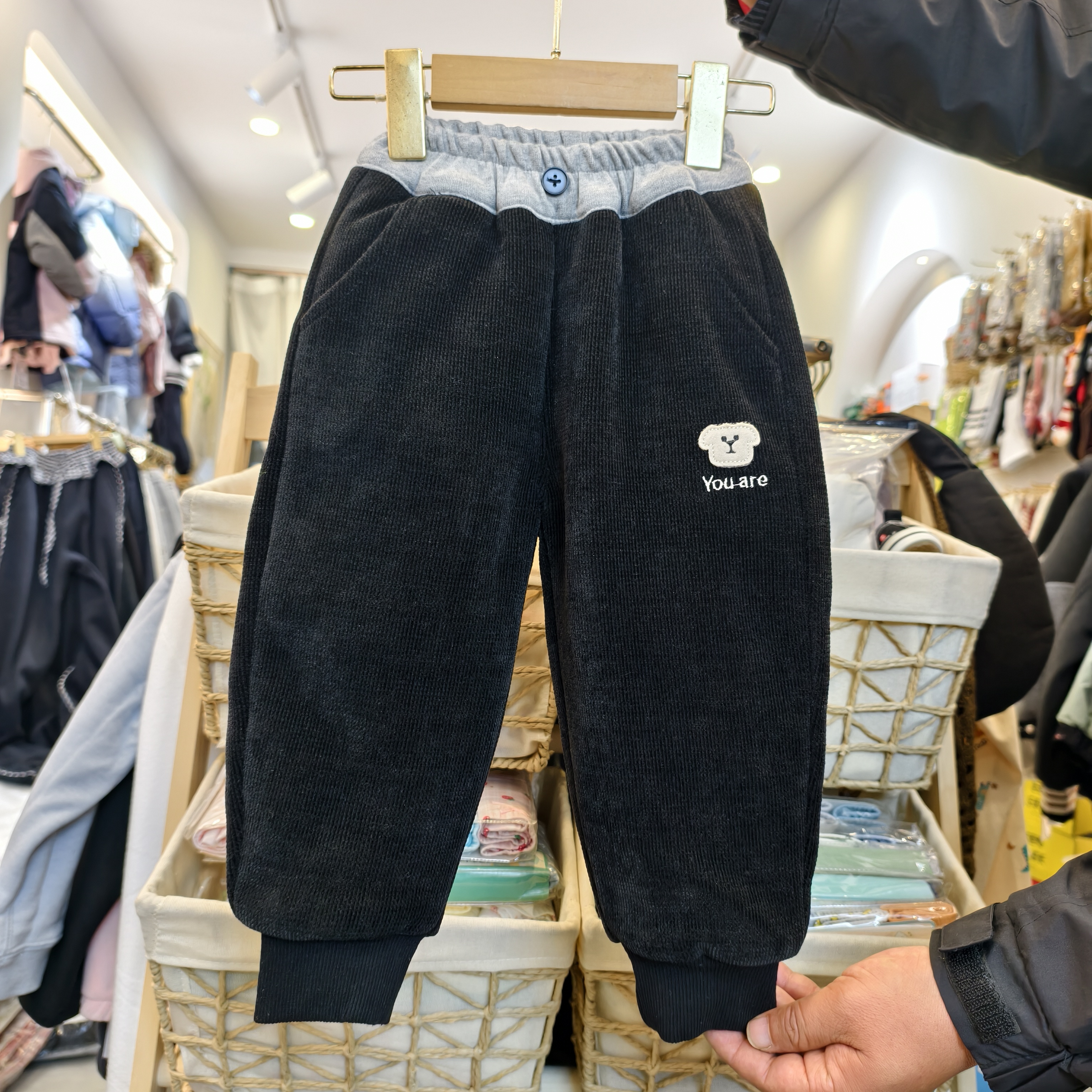 2025新款90-130小童蚕丝棉裤子儿童洋气时髦休闲裤宝宝冬季裤子