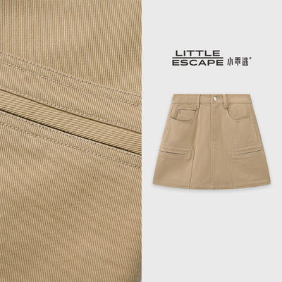 小乖逃JX三色！卡其红色半裙四口袋高腰修身显瘦春夏百搭款TS8272
