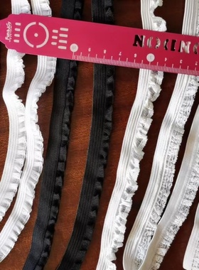 143D白色红色黑色橡筋弹力花边1-1.5公分宽1-2元1米