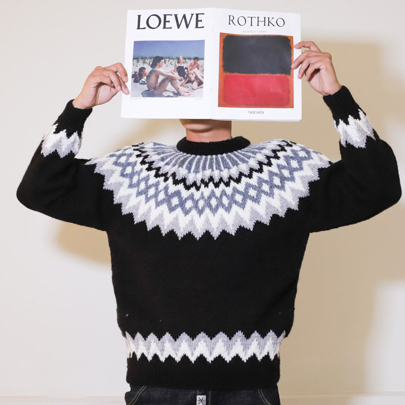 复古圣诞经典花纹 费尔岛北欧冰岛风 雪柄男女套头摩天轮手工毛衣