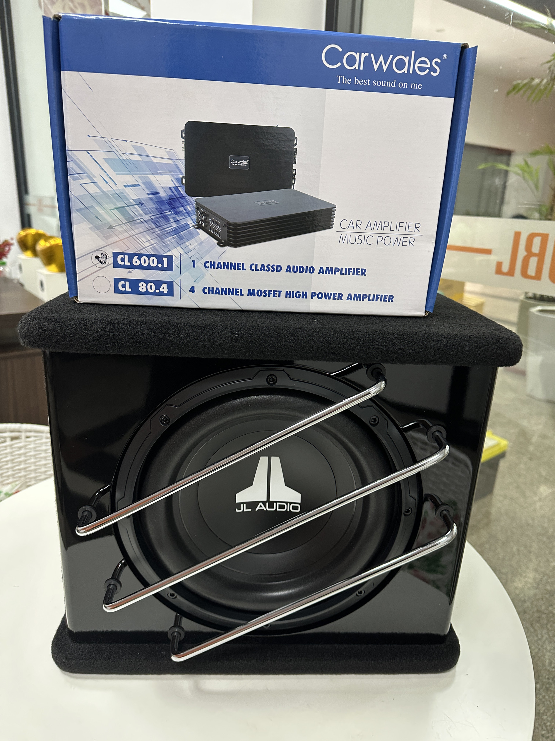 美国捷力JL车载低音炮10W0有源汽车改装重低音后备箱