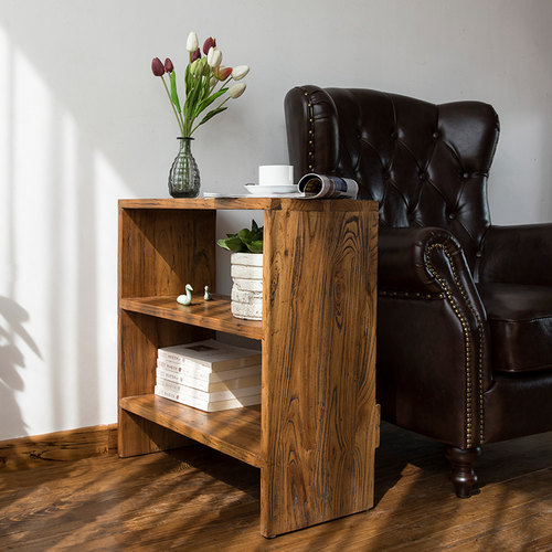 榆木沙发边几小茶几花架床头柜