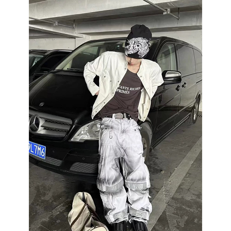 夹克男款春季潮牌高级感cleanfit帆布短款外套JK52-P75,男装夹克,电商A330-1