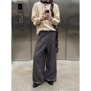 复古老钱风垂感休闲西裤男 K0215-P68图片