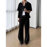 现货~~斜门襟暗纹雕花A字剑道西裤男K0201-P68，男装西裤，电商A330-1