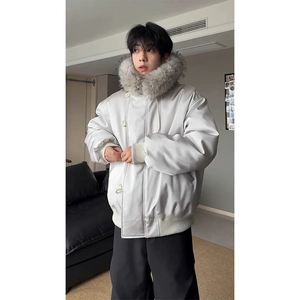 ~复古毛领工装派克付 Y222-P88 特 现货~，男装工装外套，电商A330-1