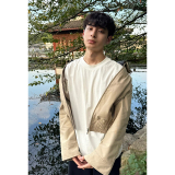25/秋皮领夹克/可拆卸皮领多穿法短宽翻领休闲外套JK133-P118，男装夹克，电商A330-1