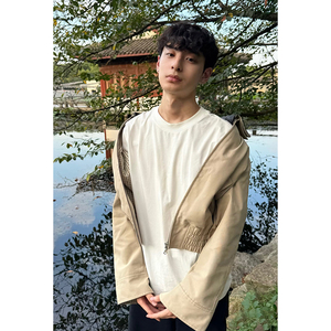 25/秋 皮领夹克/可拆卸皮领多穿法短宽翻领休闲外套 JK133-P118图片