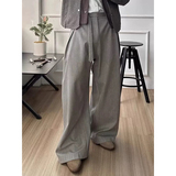 亚麻纹休闲打褶宽松袈裟西裤阔腿裤宽松长裤k0190-P58，男装西裤，电商A330-1