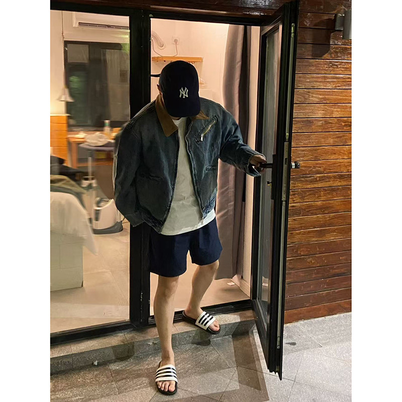 ~牛仔外套复古灯芯绒翻领休闲显瘦夹克外套女YY80-P105,男装工装外套,电商A330-1