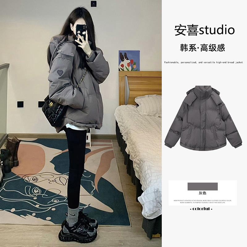 韩系羽绒棉服女2025冬季新款加厚短款面包服棉衣外套冬天大码棉袄