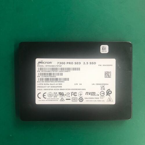 镁光 7300pro 1.92T U.2 nvme SSD固( 议价）
