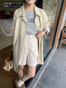 2024秋冬日韩风高级感气质宽松百搭中长款 风衣 S7553 LOVELY