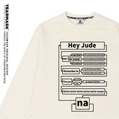 披头士hey jude歌词流程图卫衣甲壳虫乐队the Beatles圆领衣服